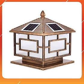 Mua Đèn Trụ Cổng Năng Lượng Mặt Trời  Kết Hợp Dùng Điện 220V Chống Nước Cao Cấp