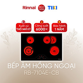 Mua Bếp hồng ngoại Rinnai RB-7104E-CB mặt kính Schott 6000W - Hàng chính hãng.