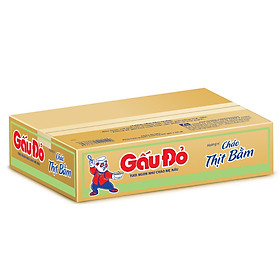 Thùng 50 Gói Cháo Gấu Đỏ Thịt Bằm 50g
