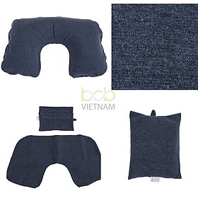 Mua Gối Ngủ Văn Phòng Kê Đầu Hình Chữ U Bằng Hơi Chất Liệu Cotton Tặng Kèm Gối Bọc Gối