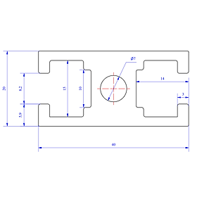 Mua Nhôm định hình 20x40 (LWA-240281700) - Miễn phí cắt theo kích thước yêu cầu