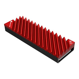 2280 SSD Solid State  Heat Sink with Thermal Pad for Desktop PC Red