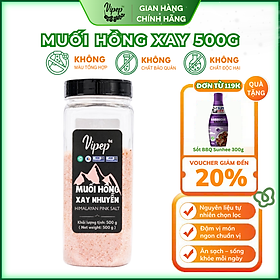 Muối Hồng Himalaya Xay Nhuyễn Vipep Hũ Nhựa 500g