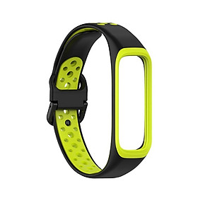 Dây Cao Su Sport Color dành cho Samsung Galaxy Fit 2 (SM-R220)- Hàng chính hãng - Xanh- Đen