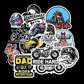 Set 60 Sticker motorcycle xe gắn máy ảnh ép lụa (giao mẫu ngẫu nhiên)