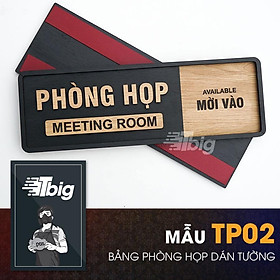 Mua Biển bảng gỗ decor dán cửa Phòng Họp  văn phòng làm việc (có sẵn keo dán tường)