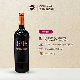 Rượu vang đỏ Chile 1918 Grand Reserve Cabernet Sauvignon 750ml 14.5% - Hàng chính hãng