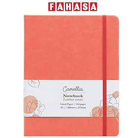 Sổ Da Bìa Cứng Camellia A5 - Kẻ Ngang - 144 Trang 100gsm - The Sun - Terracotta