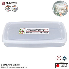 Hộp thực phẩm dẹt Nakaya Pack Y 1.0L - Hàng nội địa Nhật Bản nhập khẩu chính hãng