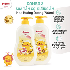 Combo 2 chai Sữa Tắm/Gội Pigeon 700ml - Bao bì mới 2024