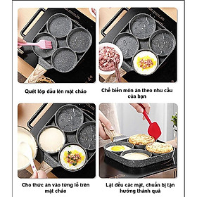 Mua CHẢO ĐÁ CHIA Ô 4 NGĂN - 4 LỖ CHỐNG DÍNH CAO CẤP CHẢO CHIÊN TRỨNG ỐP LA