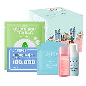 Combo Dưỡng Da Trắng Hồng Và Ngăn Ngừa Thâm Nám Laneige Whitening Trial Kit