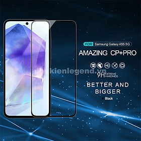 Miếng dán kính cường lực Samsung Galaxy A26 , A36 , A56 , A55 , A35 hiệu Nillkin Amazing CP+ Pro full màn hình 3D mỏng 0.3mm, Kính ACC Japan, Chống Lóa, Hạn Chế Vân Tay - Hàng chính hãng - Samsung Galaxy A55 5G