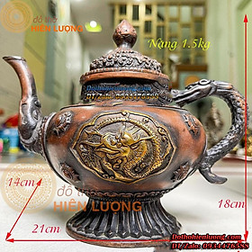 Mua Ấm Trà Rồng Bằng Đồng Hun Màu Giả Cổ Cao 18cm  Nặng 1 5kg Đẹp - Đồ Thờ Hiên Lượng