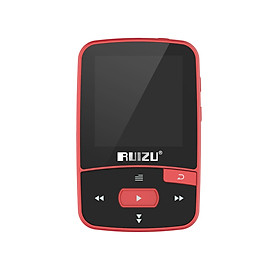 Ruizu X50 8GB 1.5in MP3 MP4 Player HiFi Lossless Sound Quality Bluetooth Pedometer TF Card FM Radio Recording E-book - Red