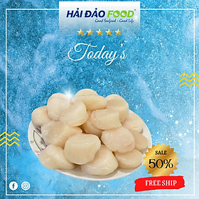 CHỈ GIAO HCM Cồi Sò Điệp Nhật Thịt Trắng Thơm Dai HẢI ĐẢO FOOD 30-35con Kg