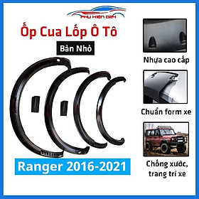 Bộ ốp cua lốp xe ô tô Ranger 2016-2017-2018-2019-2020-2021 bản nhỏ trang trí bảo vệ lốp xe