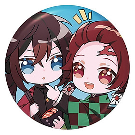 Huy hiệu Anime Kimetsu No Yaiba cài cặp sách balo trang trí