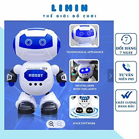 Đồ chơi Robot, Robot nhảy múa, có đèn có nhạc vui nhộn cho bé tặng kèm pin