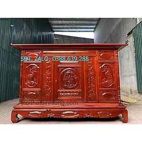 Mua tủ thờ gỗ nhãn đục tam đa màu cánh gián