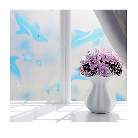 Mua Combo 5m Decal Giấy Dán Kính Cá Heo Xanh (5mx0.45m)