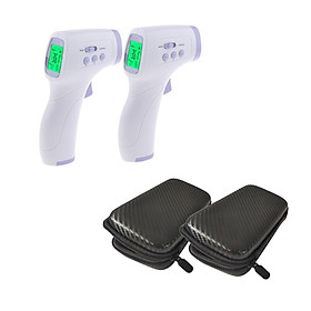 2x Infrared Forehead Thermometer LCD Digital &amp; Storage Case