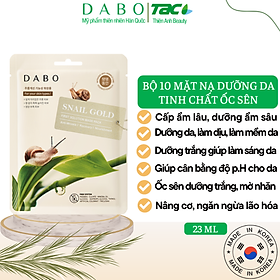 Bộ 10 Miếng Mặt Nạ Giấy Dabo Ốc Sên Cao Cấp Hàn Quốc 8809351956095 (23g / Gói)