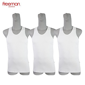 [Combo 3] Áo thun nam ba lỗ viền áo mỏng cotton FREEMAN ASF207