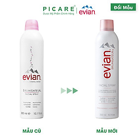 Xịt khoáng Evian Cấp Ẩm Và Làm Dịu Da Spray Brumisateur Natural Mineral Water 300ml