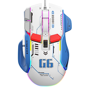 Mua Chuột cơ chơi game G6S thiết kế robot cực ngầu với độ DPI lên đến 12800 kèm theo 13 chế độ đèn led RGB tùy chỉnh phù hợp cho các game thủ