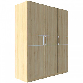 Mua Tủ quần áo gỗ MDF Tundo 3 cánh 2 ngăn kéo màu vàng nhạt 120 x 55 x 200cm