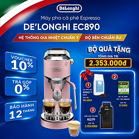 Máy pha cà phê espresso DeLonghi Dedica Duo EC890.PK - Hàng Chính Hãng