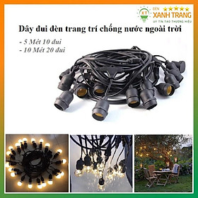 Dây đui đèn trang trí thả ngoài trời đúc chống nước quán cà phê, trà chanh, Đèn sân vườn, hành lang, treo cây