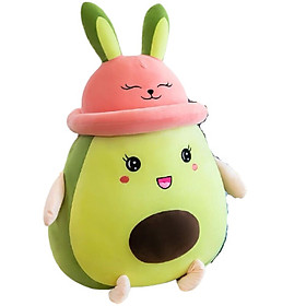 Thú bông trái bơ nón thỏ lông mịn TC - Size vừa