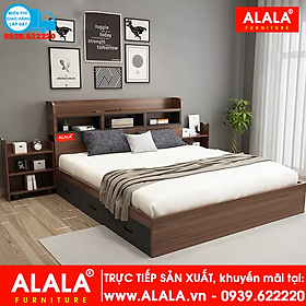 Giường ngủ ALALA81 gỗ HMR chống nước - www.ALALA.VN - 0939.622220
