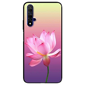 Ốp lưng dành cho Huawei 5t - Mate 20 - Mate 20 Pro mẫu Sen Nền Tím Vàng