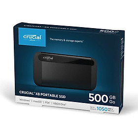 Mua Ổ cứng di động 500GB External SSD Crucial X8 USB 3.2 Gen 2 CT500X8SSD9 - HÀNG CHÍNH HÃNG