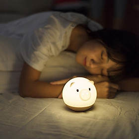 Đèn ngủ không dây cảm ứng chạm hình chú lợn cute, đáng yêu cắm cổng USB - giao ngẫu nhiên(Tặng bộ 100 miếng dán hình ngôi sao dạ quang phát sáng)
