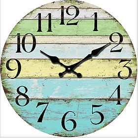 Đồng hồ treo tường Vintage hoa mẫu đơn cát tường size 12cm