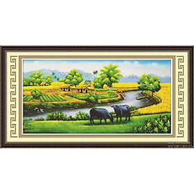 Tranh đính đá phong cảnh Làng Quê Việt  - 88556