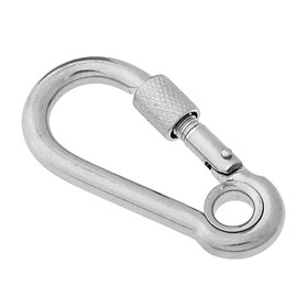 Stainless Steel  Carabiner Spring Screwgate for Camping Hammock