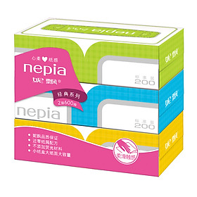 Nepia (Nepia) boxed face paper flexible classic series large capacity large paper 2 layer 200 pumping * 3 boxes