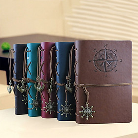 Vintage Faux Leather Loose-Leaf Notepad Travel Notebook Diary Notebook