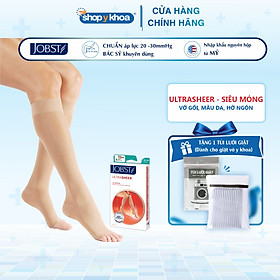 Vớ y khoa gối JOBST UltraSheer - Siêu Mỏng hỗ trợ điều trị giãn tĩnh mạch chân - Da - S