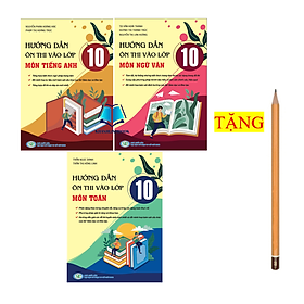 Hình ảnh Sách - Combo Hướng dẫn Ôn thi vào lớp 10 môn Toán + Ngữ Văn + Tiếng Anh 2024 (KP)