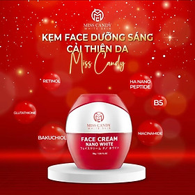 Kem Dưỡng Trắng Da Mờ Thâm, Sạm, Nám Face Nano Miss Candy 30g, Giúp Tái Sinh Làn Da, Ngăn Ngừa Hình Thành sắc Tố Melanin, Phục Hồi Da Hư Tổn - PHỤNG BEAUTY