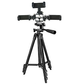 Mua Phụ kiện giá đỡ  khung trụ gắn đến 3 điện thoại lên tripod  hỗ trợ livestream chuyên nghiệp nhiều máy cùng lúc