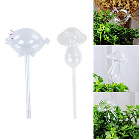 2pcs Plant Watering Bulbs Glass Self-Watering Stakes Irrigation Device Set