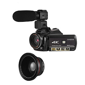 Máy Quay Video IR Wifi Kỹ Thuật Số Andoer AC3 Kèm Ghi Âm (4K UHD 24Mp) (30X Zoom) (3.1Inch IPS)
