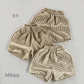 Quần Short Linen 3 Màu Siêu Vintage Cho Bé MiLaa Kids QN0202